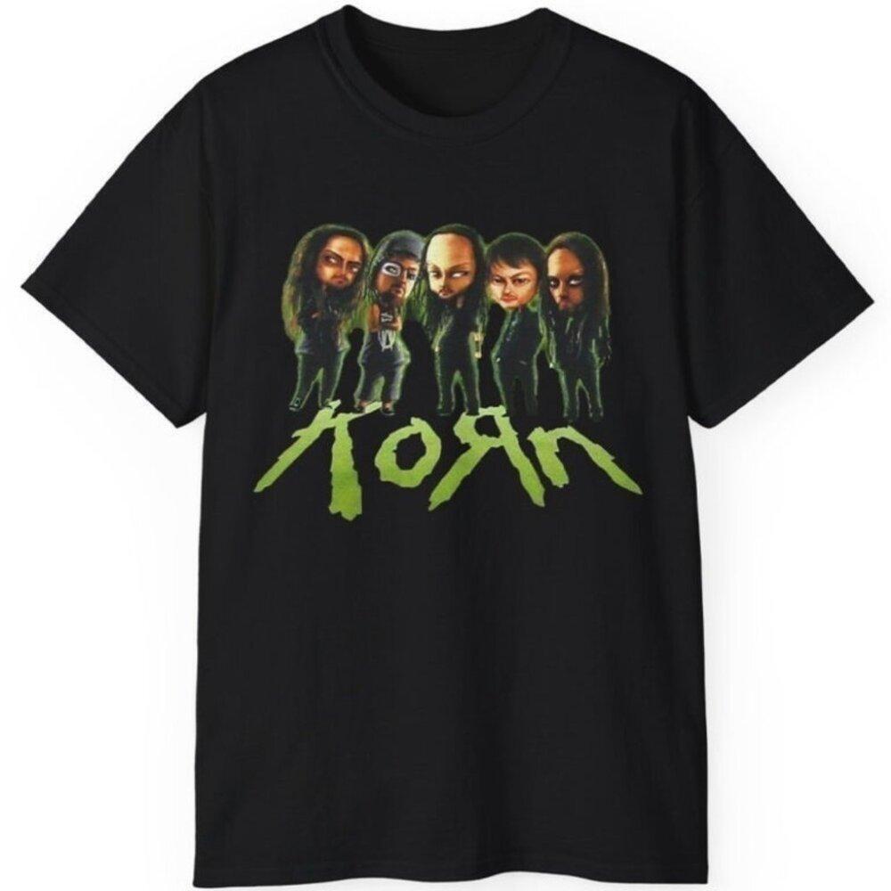 Korn Caricature Photo Graphic Band Tee Rock Music Fan Unisex T-Shirt
